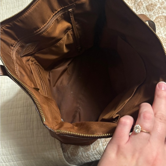 Fossil Cognac Sydney Tote Bag (Large) - Picture 9 of 10